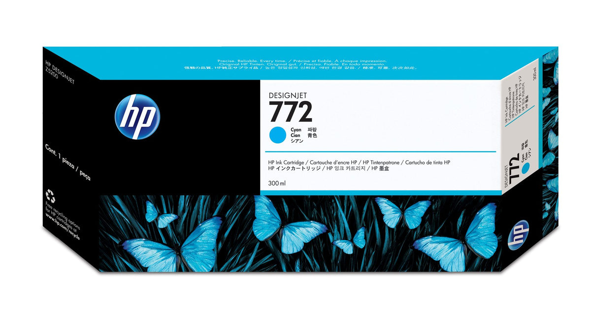 HP 772 original Ink cartridge CN636A cyan standard capacity 300ml 1-pack