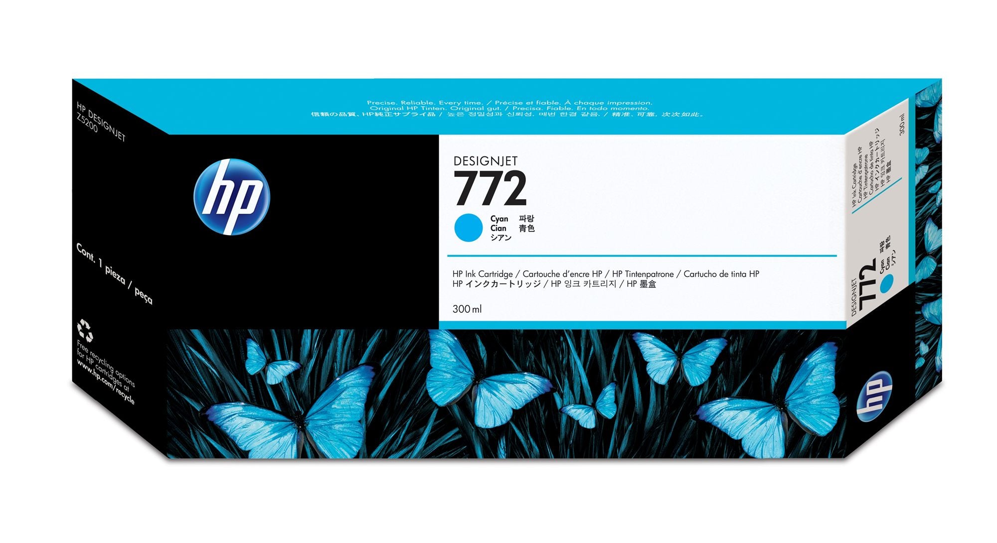 HP 772 original Ink cartridge CN636A cyan standard capacity 300ml 1-pack