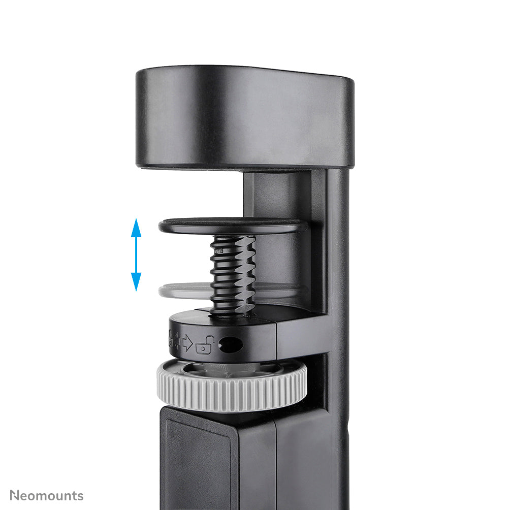 NEOMOUNTS VOLT Desk Clamp socket with Quick-charge USB Ports clamp 0-50mm 3x type-F 230V 1x USB-A 18W 2x USB-C 20W