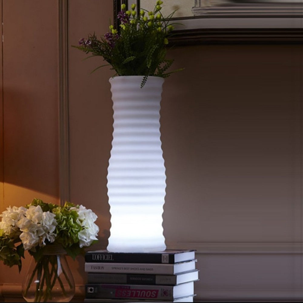 Techly I-LED FLOWERPOT Vase a fleurs avec éclairage LED RGB et télécommande