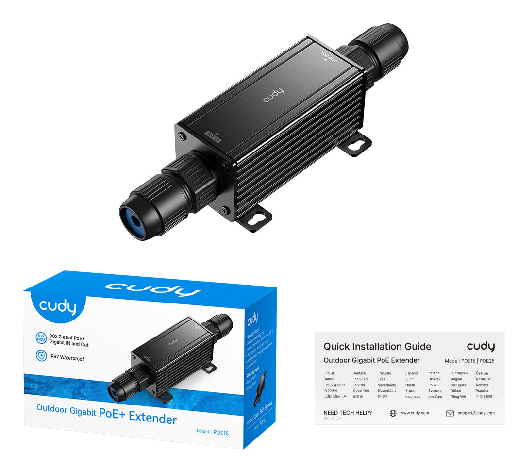 Cudy POE15 adaptateur et injecteur PoE Gigabit Ethernet