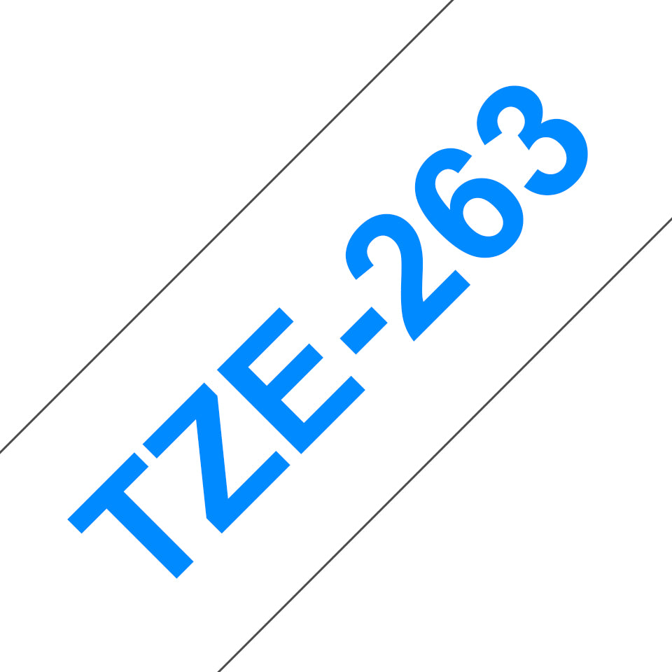 BROTHER P-TOUCH TZE-263 bleu sur blanc 36mm