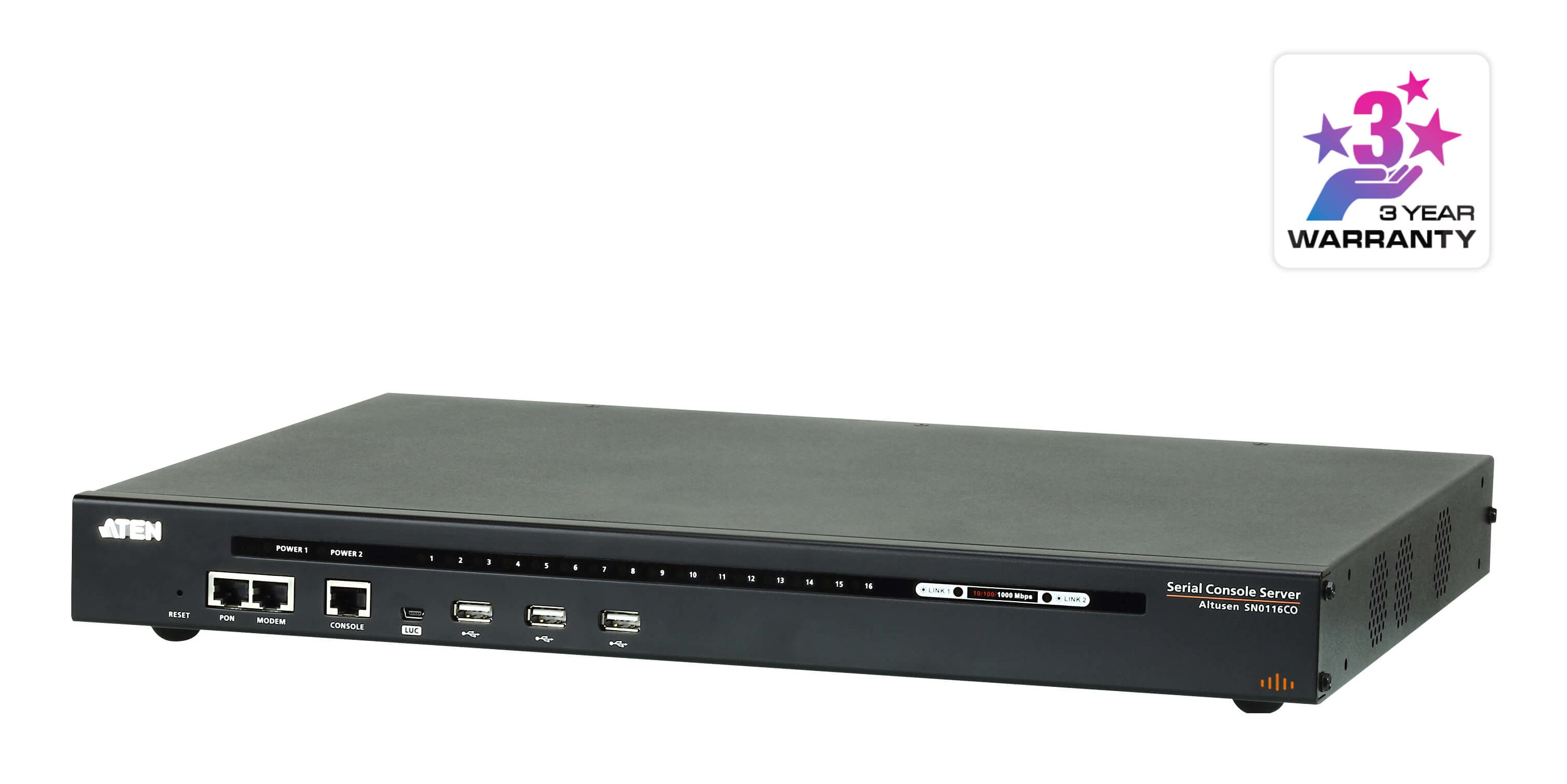 ATEN PREMIUM SN0116CO Serveur console 16P Série Dual-Alim/IP