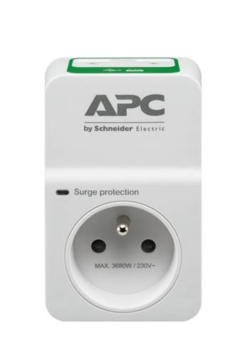 APC Essential Surgearrest PM1WU2 Surge protector AC 230V output connectors 1 France white