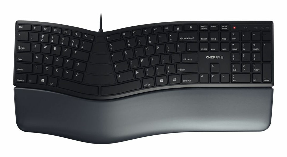 CHERRY Clavier KC 4500 ERGO USB, Belge noir