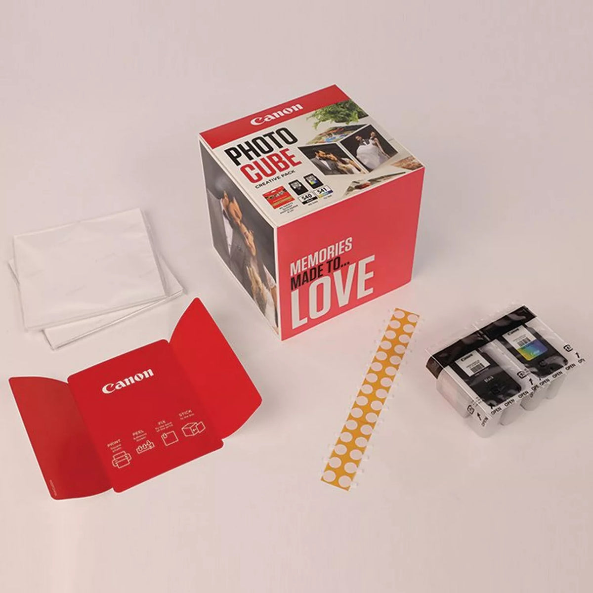 CANON PG-540/CL-541 Ink Cartridge Photo Cube Creative Pack White Pink