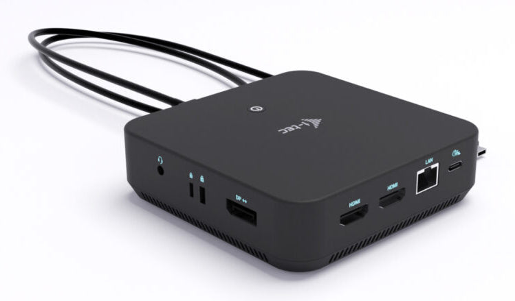 I-TEC USB-C DS 2 x HDMI 1x DP 1x GLAN 1x USB-C 3.2 3x USB-A 3.2 2x USB 2.0 1x 3.5mm Audio/Mic 1x 100W USB-C Power Delivery + Charger