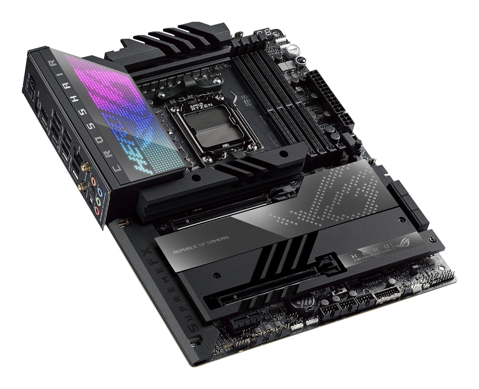 ASUS ROG CROSSHAIR X670E HERO AM5 Socket 4DDR5 2xPCIe 5.0 x16 2xUSB 4 HDMI 2.1 6xSATA 6Gb/s ATX