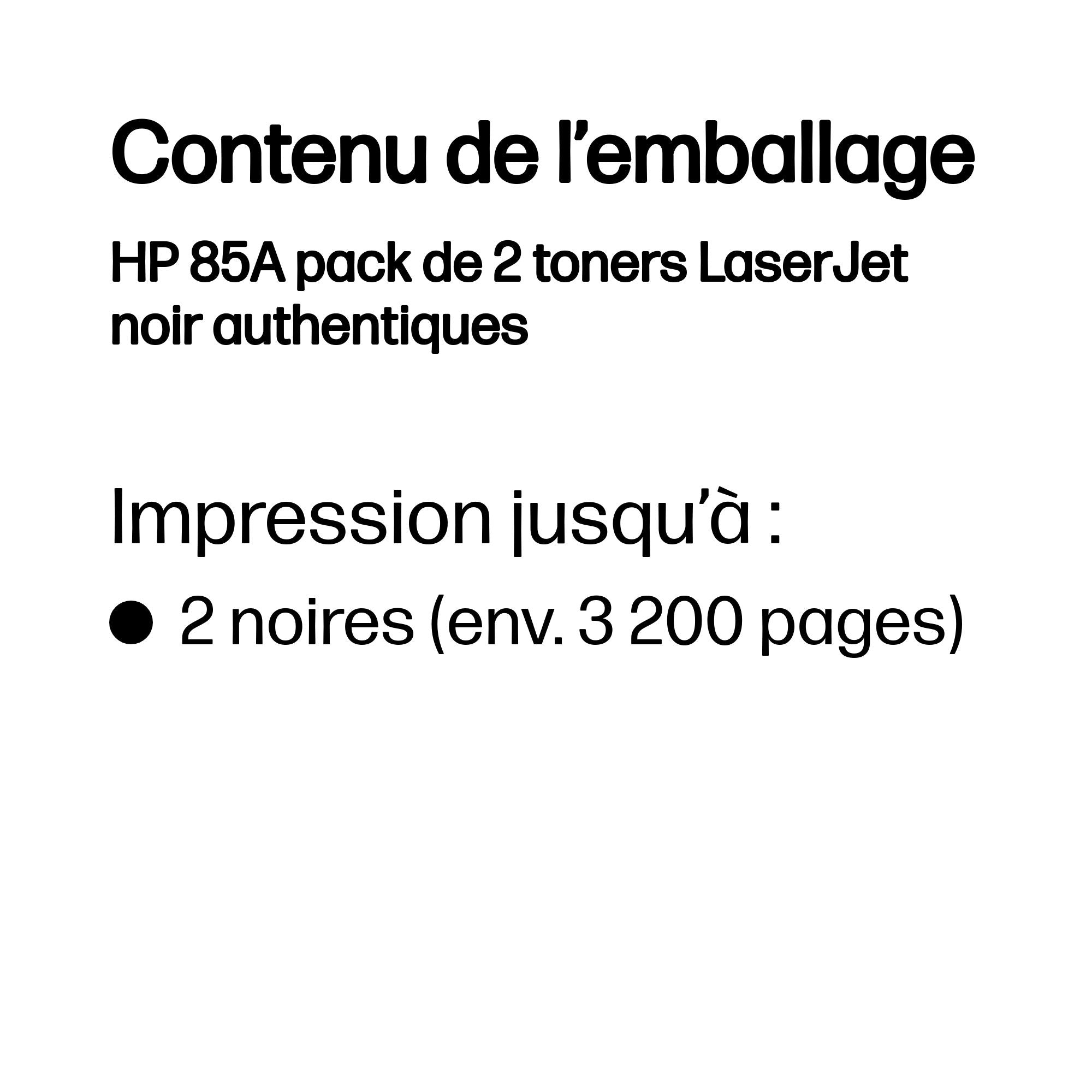 HP 85A original LaserJet Toner cartridge CE285AD black standard capacity 1.600 pages 2-pack