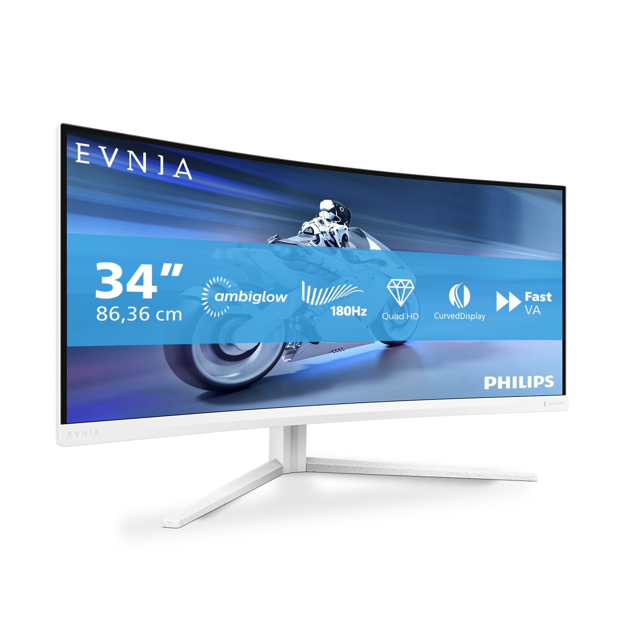 PHILIPS Evnia 5000 34M2C5501A - Ecran Gaming -  incurvé - 34" - 3440 x 1400 WQHD @ 180 Hz - 0.5 ms - VA - 300cd/m² - HDR400 - 2xHDMI