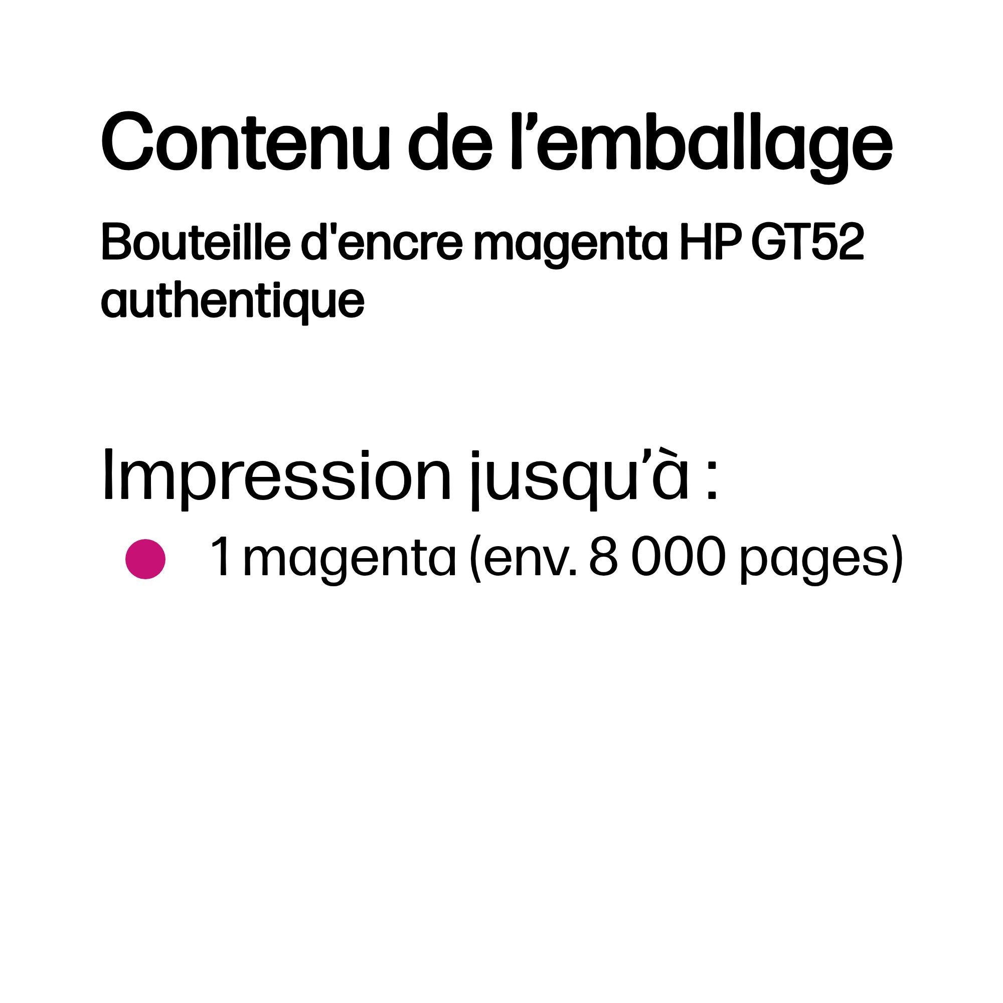 HP M0H55AE Bouteille d'encre magenta originale 1 piece