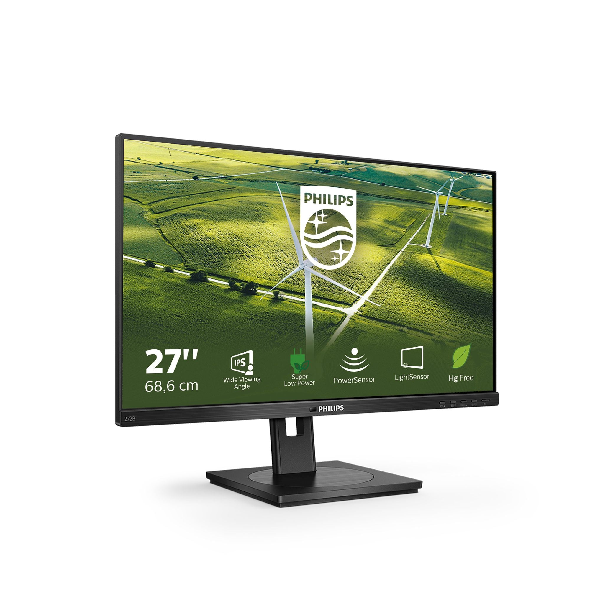 PHILIPS 272B1G/00 Ecran faible consommation - 27''-1920 x 1080 Full HD- 75 Hz - IPS - 250 cd/m-4 ms - HDMI, DVI-D, VG DP , HP