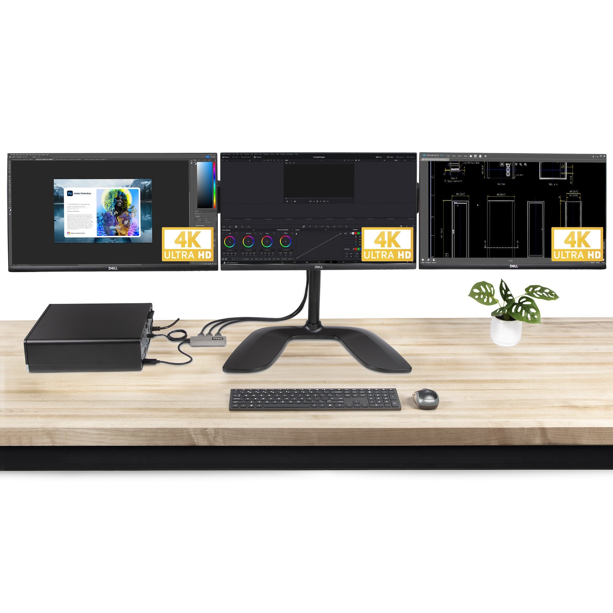 3-Port MST Hub DP to Triple 4K60Hz HDMI
