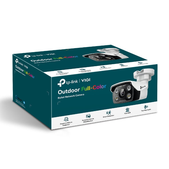 TP-LINK VIGI C350 4MM 5MP Full-Color Bullet Network Camera IP67 PoE/DC 12V 25fps/30fps