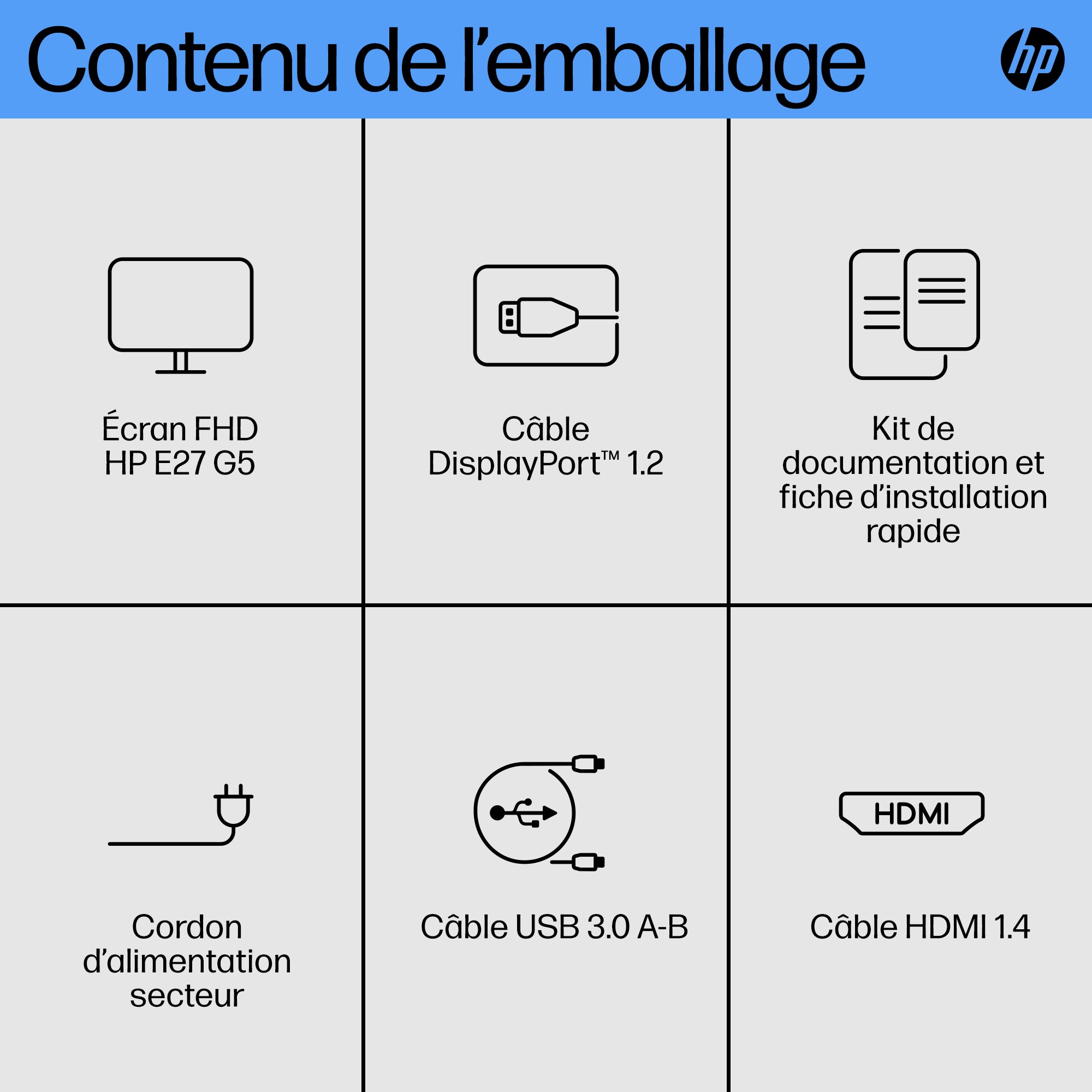 HP E27 G5 FHD Monitor écran plat de PC 68,6 cm (27") 1920 x 1080 pixels Full HD LCD Noir