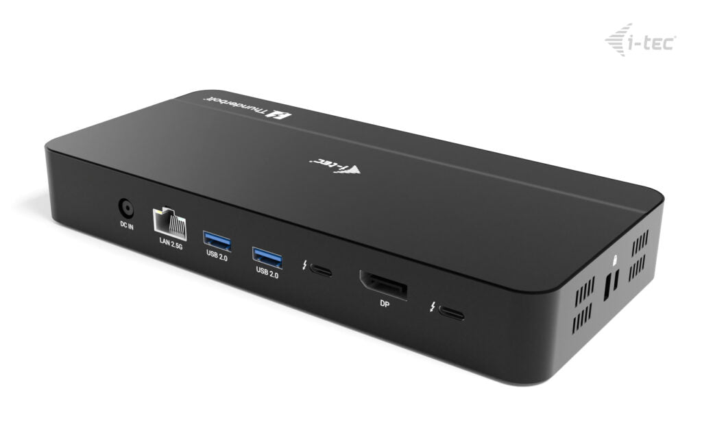 I-TEC TB5 Triple DisplayDS 2xTB5 1xDP 1x2.5GLAN 1xM.2 slot 1xAudio/Mic 2xUSB-C Gen2 2xUSB-A Gen2 2xUSB 2.0 SD+TF Cardreader PD 140W