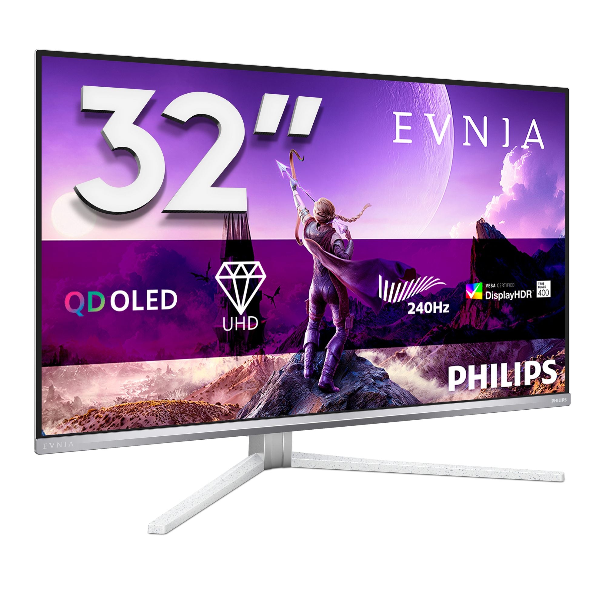 PHILIPS 32M2N8900/00 32p UHD OLED 240Hz 250cd/m2 0.03ms 2xHDMI2.1 DP USB Type C PD90W Speakers Height Adj.
