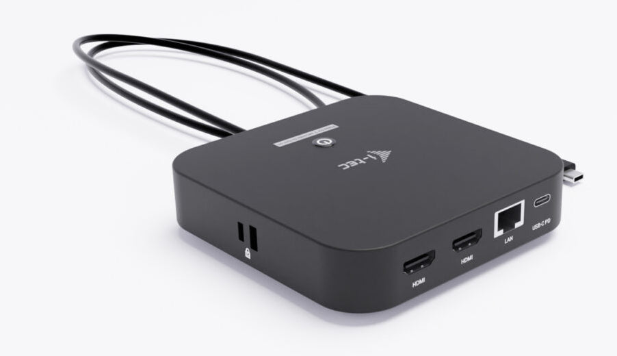 I-TEC USB-C Dual HDMI DS 2xHDMI 1xGLAN 2xUSB-A 3.2 2xUSB 2.0 1xUSB-C Gen2 1xUSB-C Gen1 1xAudio/Mic Jack 1x100W USB-C PD+Charger 100W