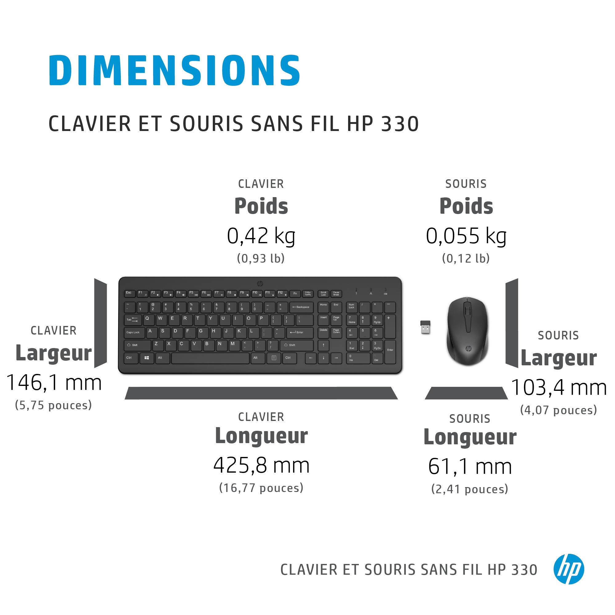 HP 330 Wireless Mouse and Keyboard Combination