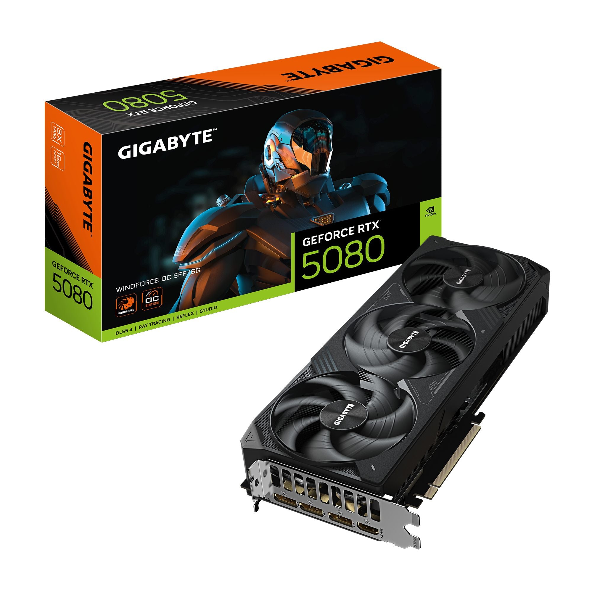 GIGABYTE GeForce RTX 5080 WINDFORCE OC SFF 16G NVIDIA 16 Go GDDR7