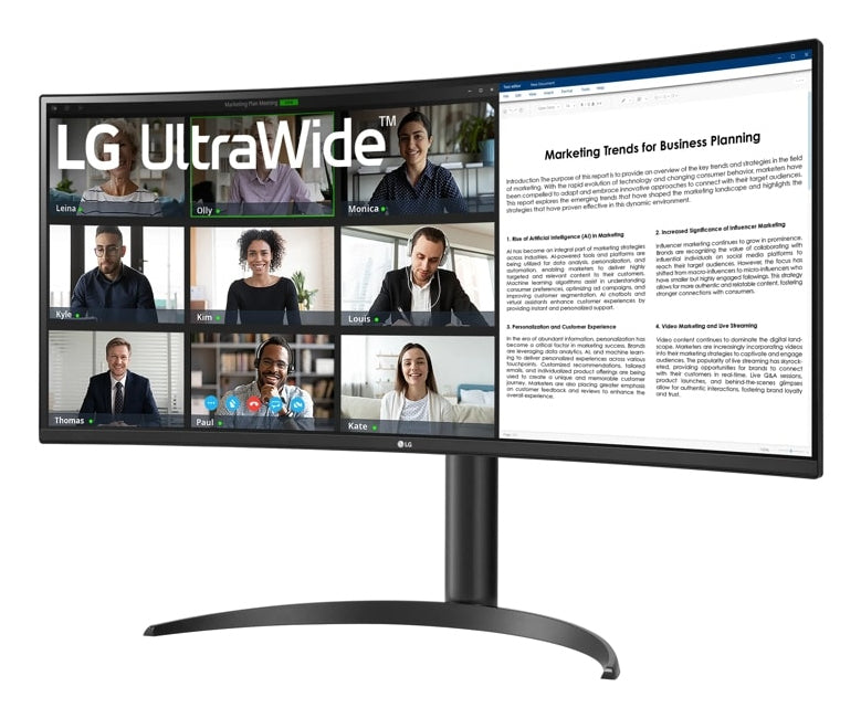 "LG 34WR55QK-B écran plat de PC 86,4 cm (34"") 3440 x 1440 pixels Wide Quad HD Noir"