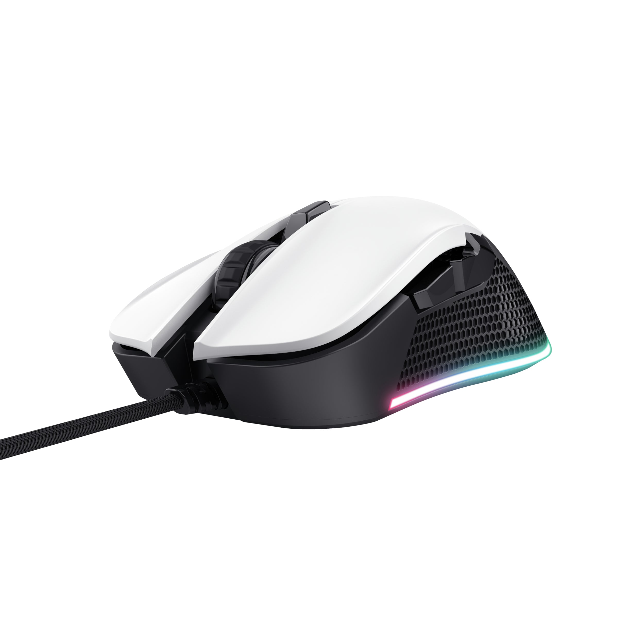 TRUST Souris gaming filaire YBAR blanche