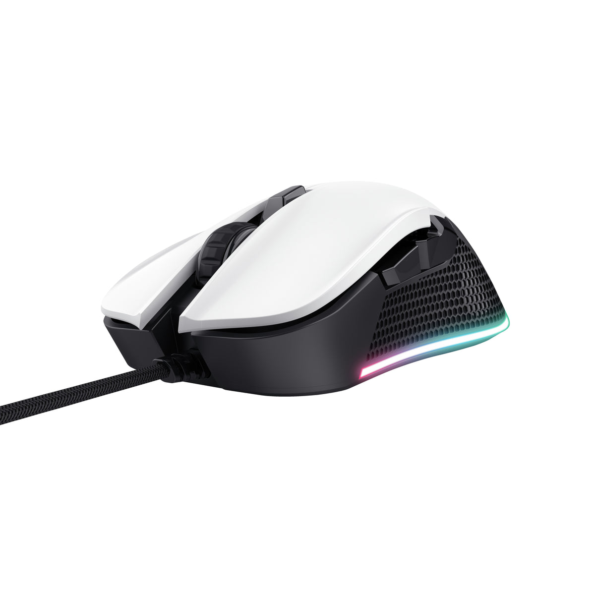 TRUST Souris gaming filaire YBAR blanche