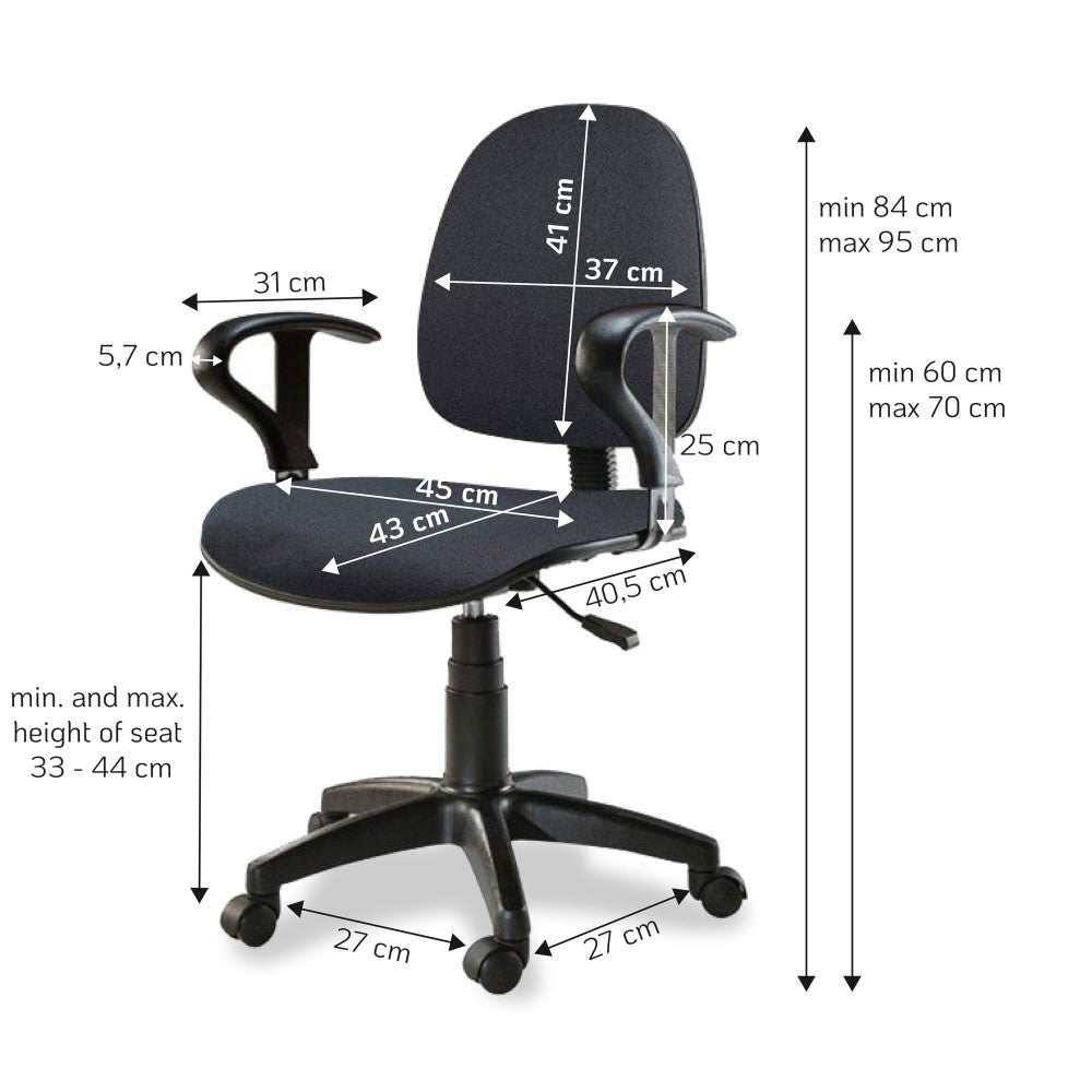 Techly ICA-CT MC04GY Chaise de bureau grise