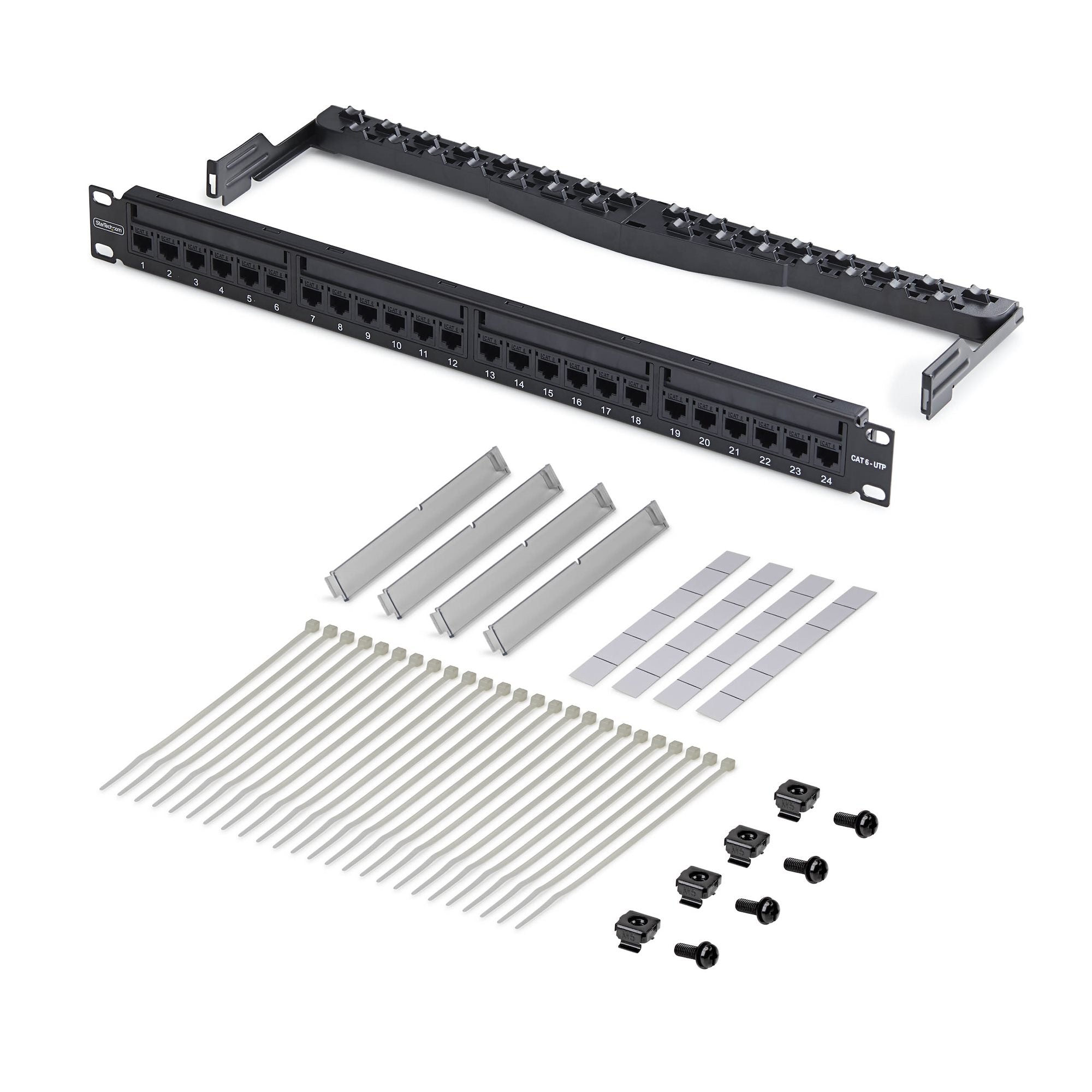 24 Port 1U Feed Through Patch Panel