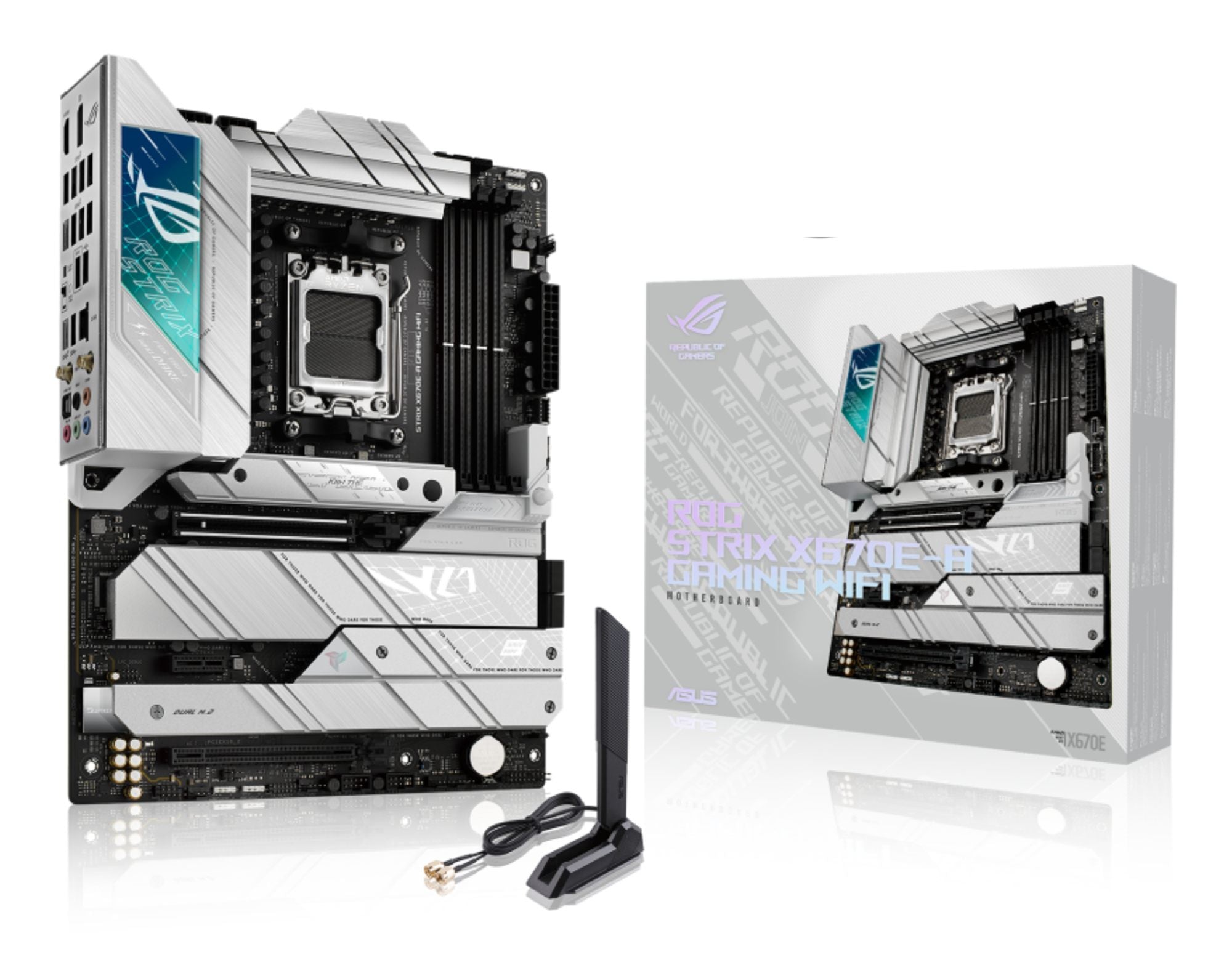 ASUS ROG STRIX X670E-A GAMING WIFI AM5 ATX MB 4xDIMM DDR5 4xM.2 4xSATA