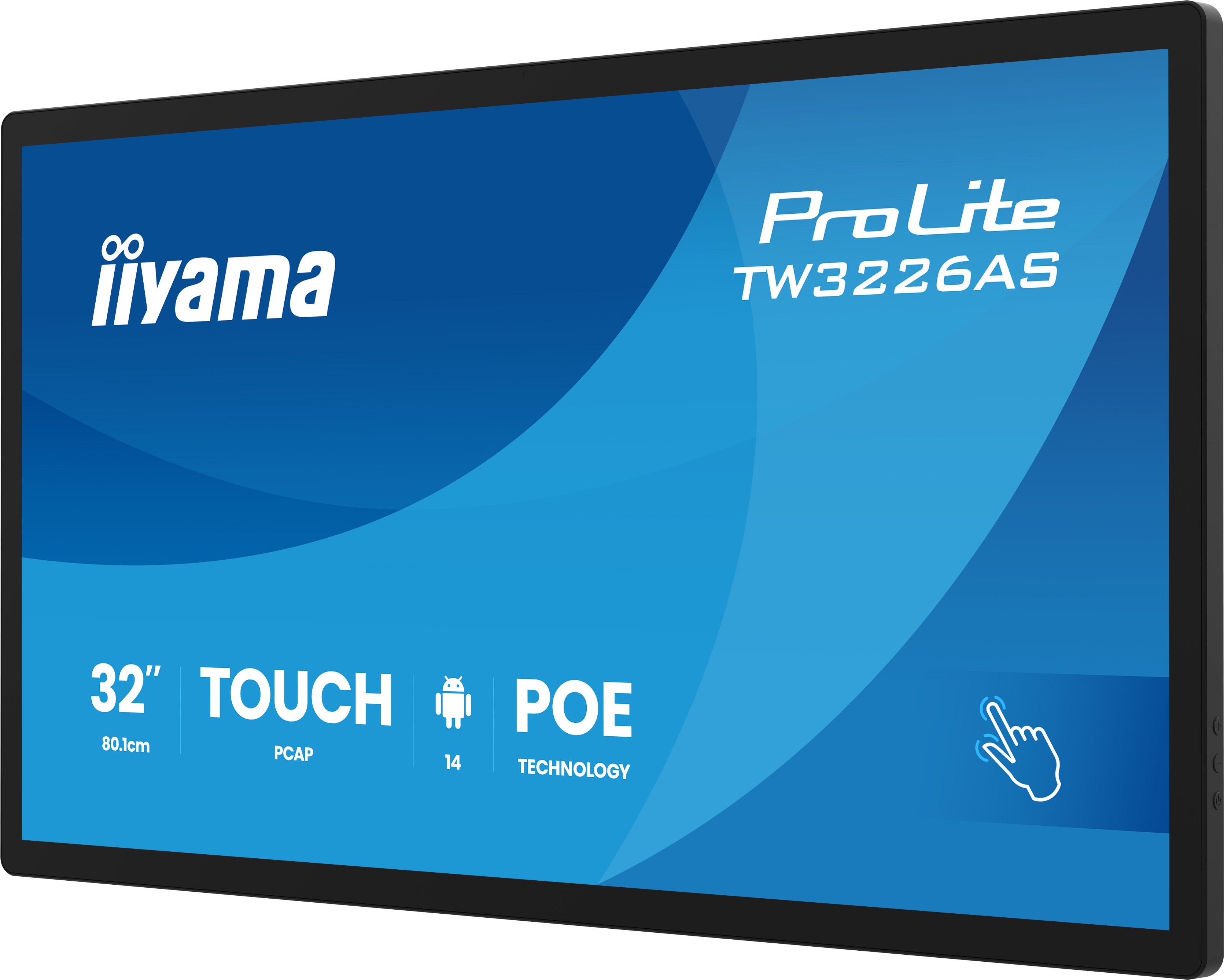 iiyama TW3226AS-B3P PC-Panel 32 pouces avec Android 14+GMS SOC Octo-core RK3576 4 Go de stockage 32 Go PCAP Écran tactile 10 points 1920x1080 VA