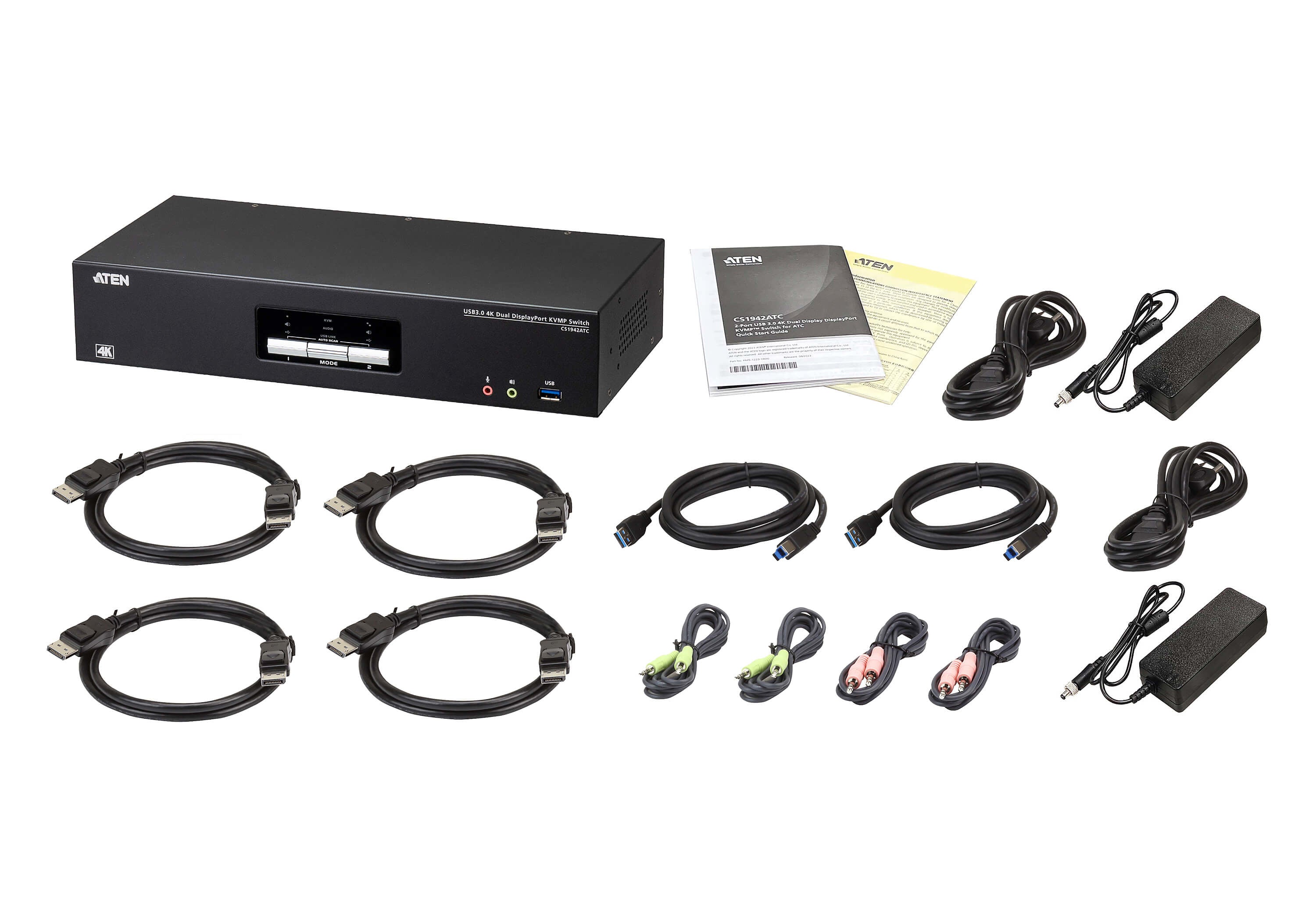 ATEN CS1942ATC Swith KVM Double écran DP 4k/ USB 3.0 2 ports