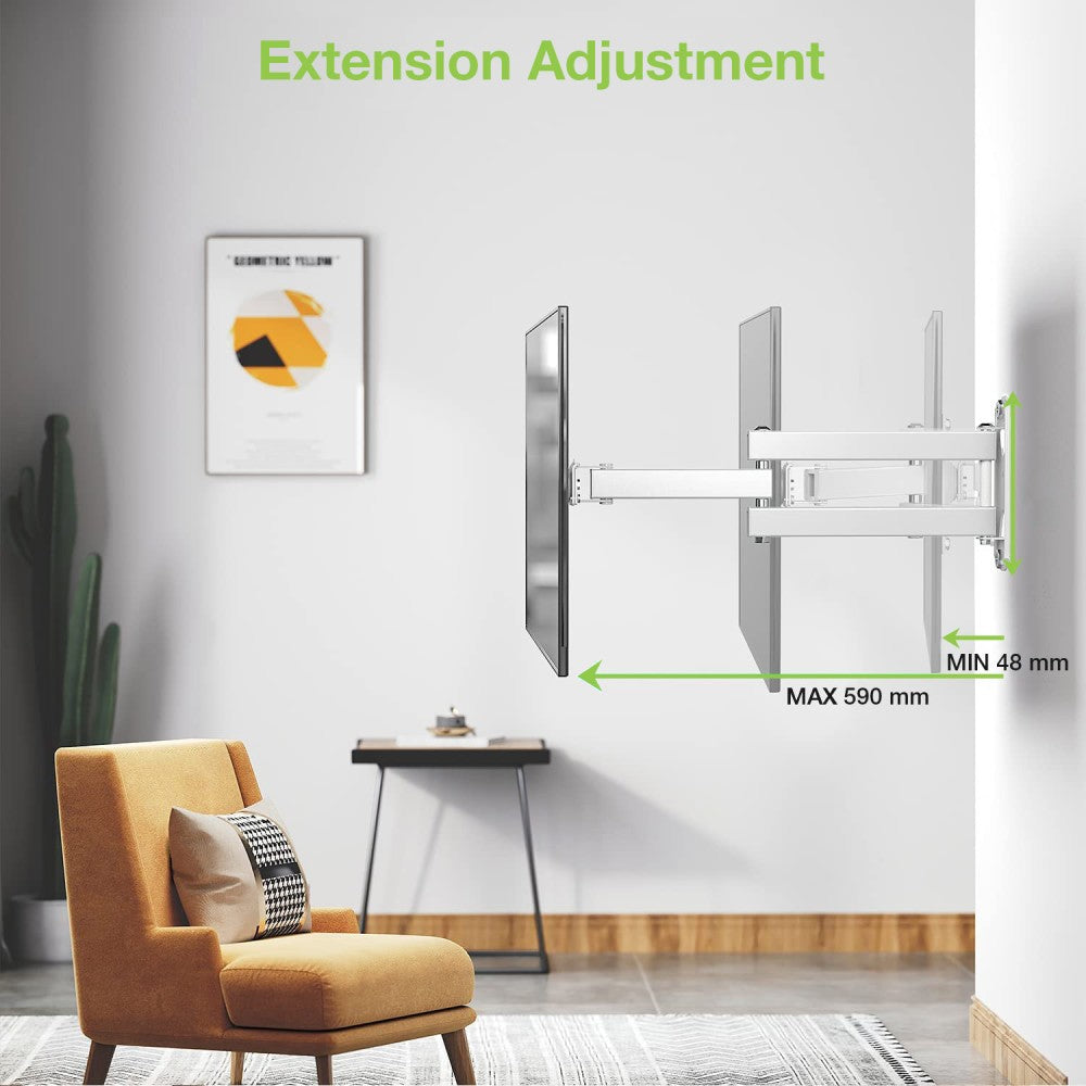 Techly ICA-PLB 136MW Support mural pour TV 23-55" LED/LCD 45kg pivotant inclinable