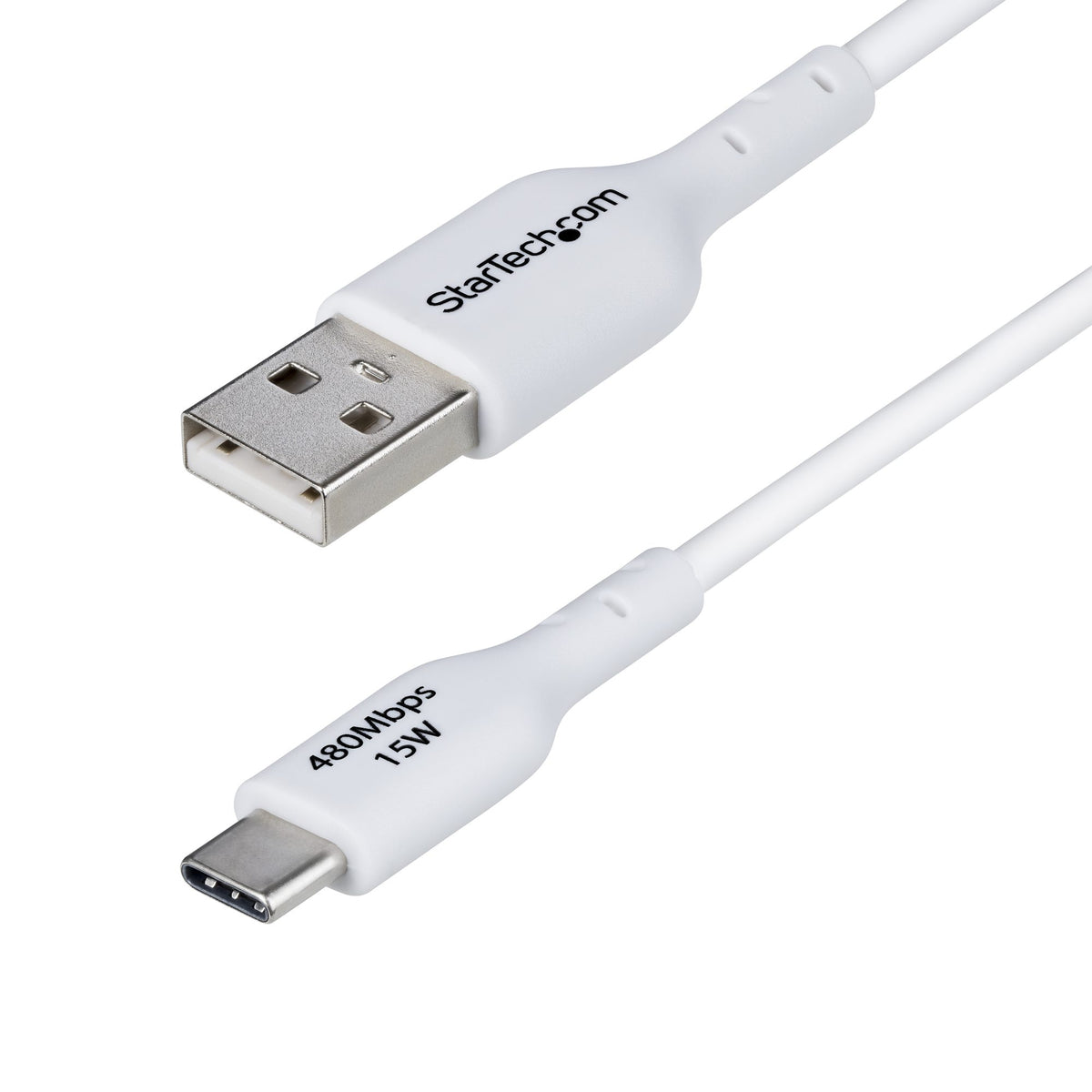 1m White USB-A to USB-C Charging Cable