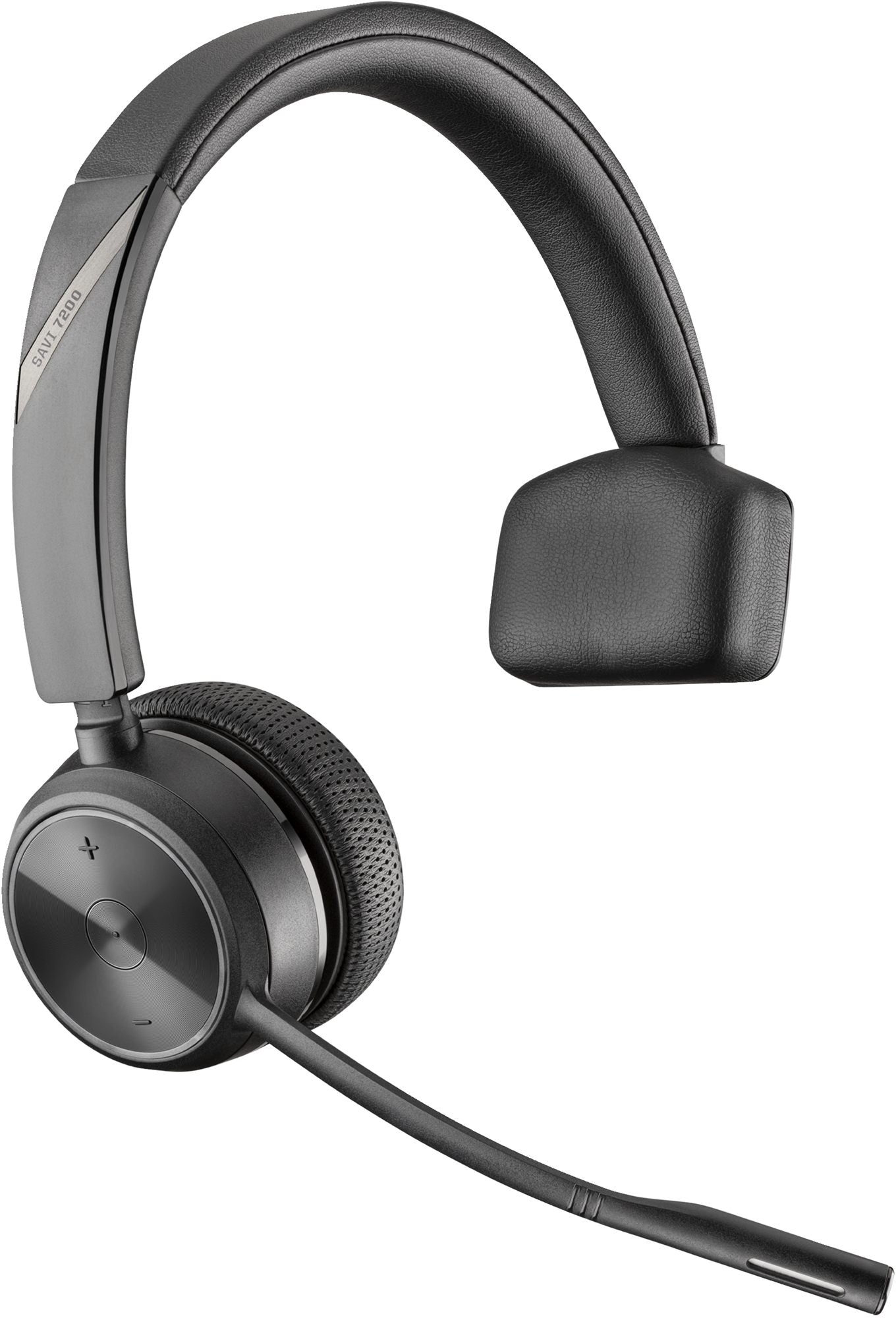 HP Poly Savi 7210 Office DECT 1880-1900 MHz Single Ear Headset Avec fil Arceau Appels/Musique Socle de chargement Noir