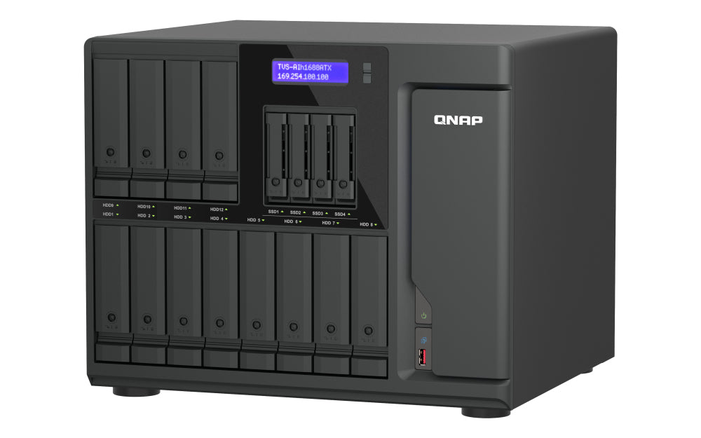 16-Bay QuTS hero NAS 12 x 3.5" SATA+4