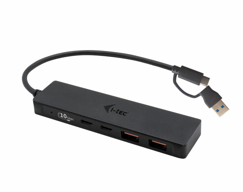 I-TEC USB-C Metal HUB 2xUSB 3.0 2xUSB-C 5Gbps without power adapter ideal for Notebook Ultrabook Tablet PC