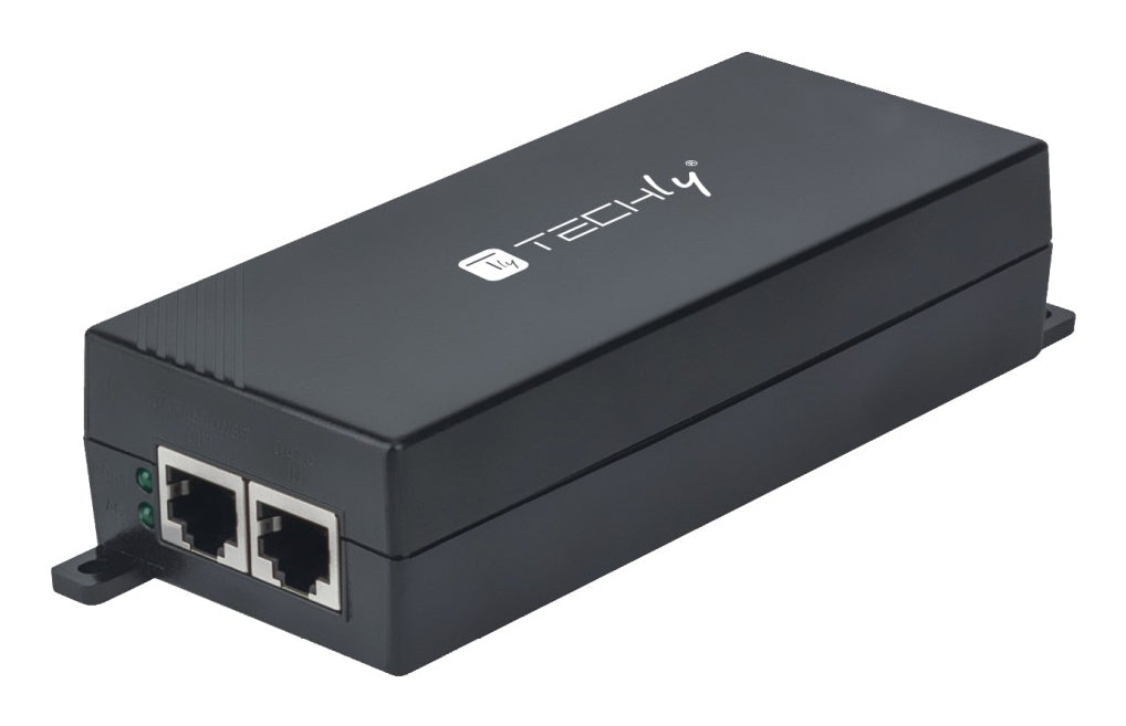 Techly I-SWHUB 3000STY2 Alimentation PoE+ Gigabit, 1x RJ45 30W 802.3af/at