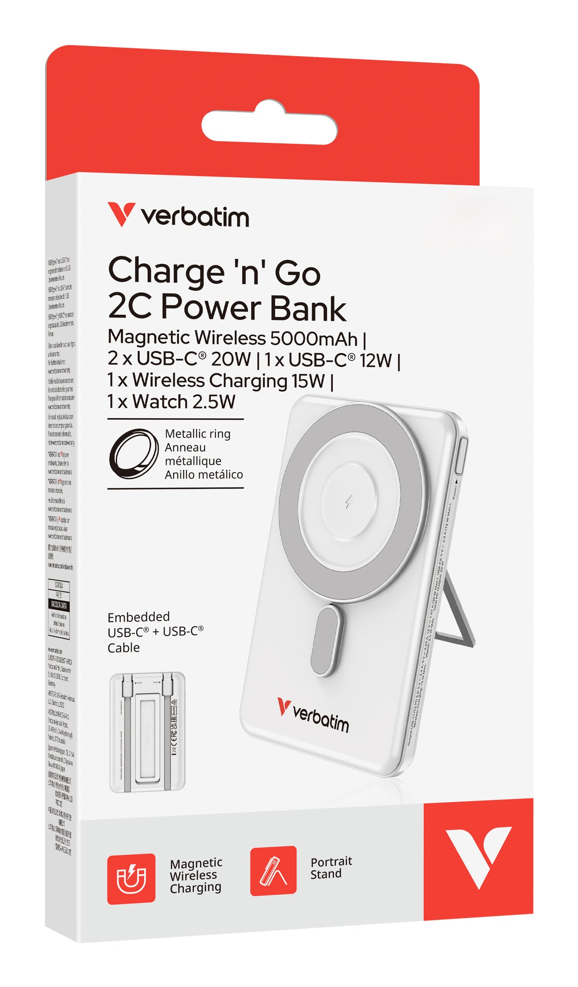 Charge ´n´ Go 2C Power Bank Magnetic Wir