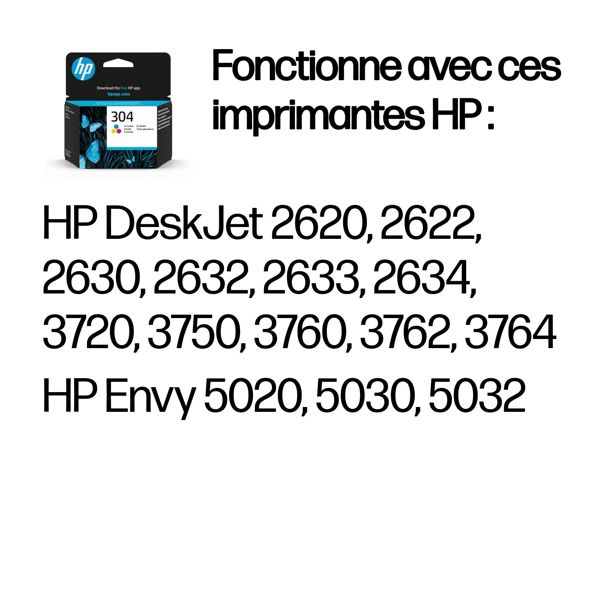 HP 304 original Tri-color Ink cartridge N9K05AE UUS