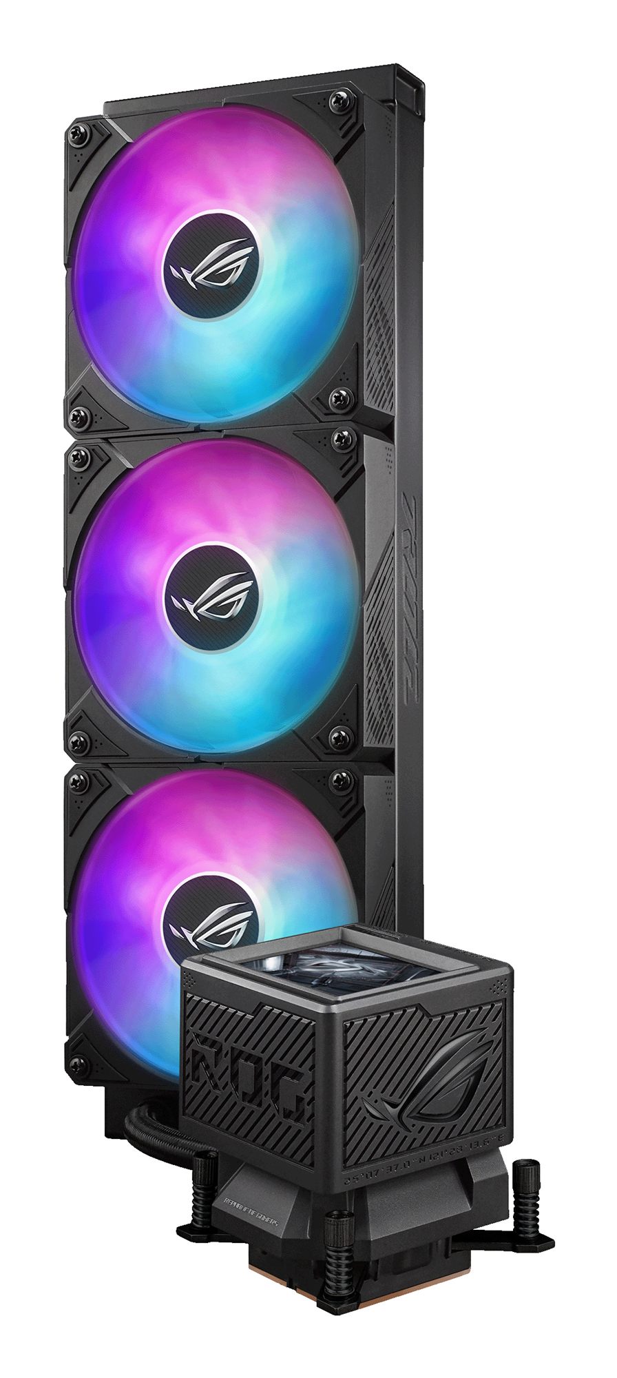 ASUS ROG Ryujin III 360 ARGB Extreme all-in-one liquid CPU cooler with Aseteks Emma Gen8 V2 pump