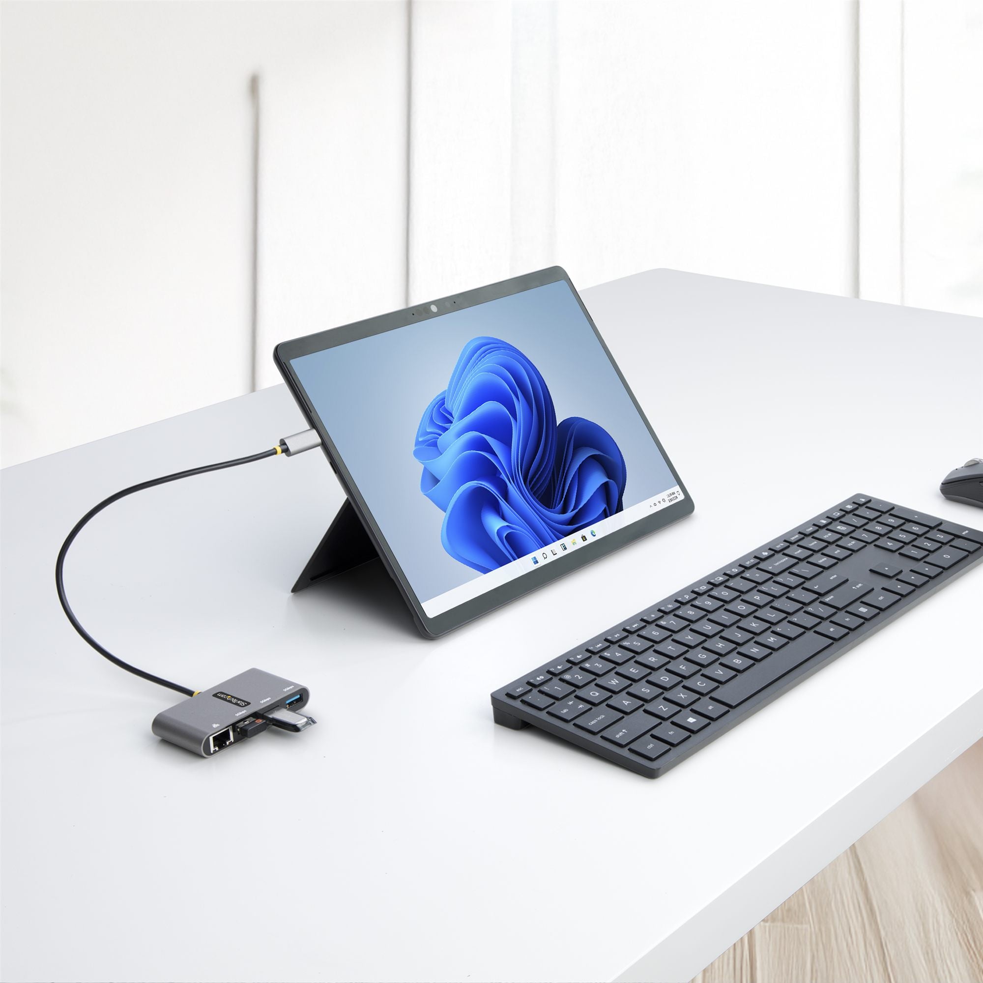 3-Port USB-C Hub with Ethernet Portable