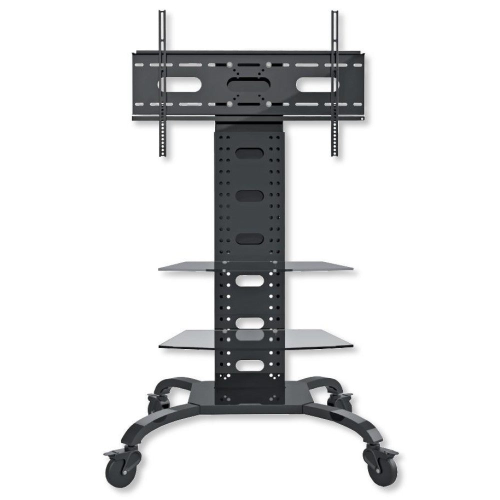 "Techly ICA-TR8 Support TV mobile 32-70"" jusqu'a 40kg réglable 2 étageres"