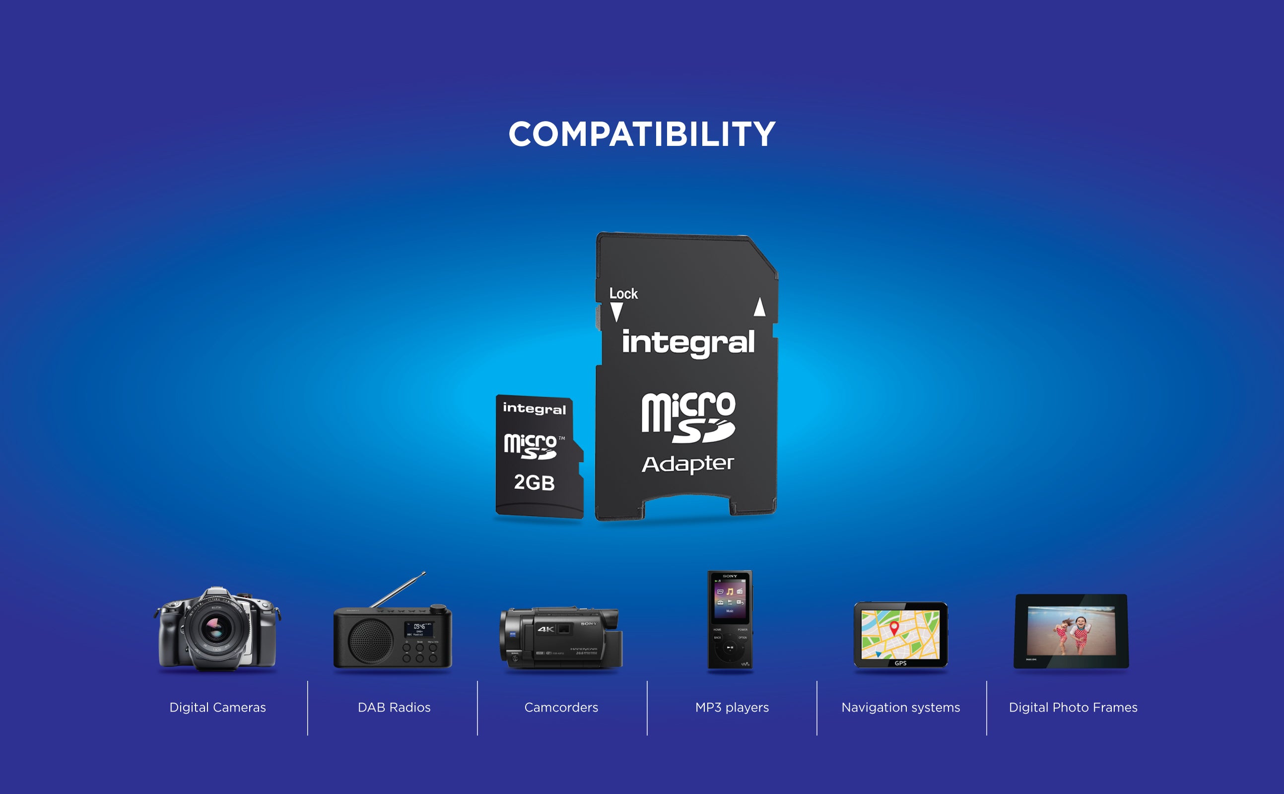 Micro SD Card 2GB w/Adapter to SD Card