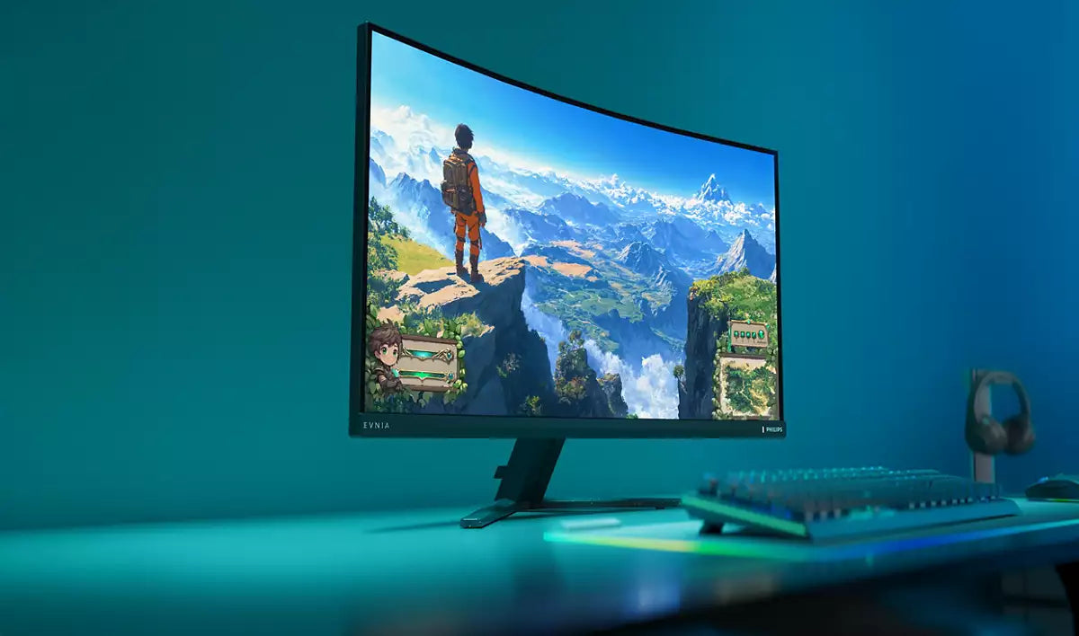 PHILIPS Evnia 3000 32M2C3500L - Ecran Gaming incruvé - 32p - 2560 x 1440 QHD 180 Hz - VA - 300 cd/m² -3500:1 - HDR10 - 2xHDMI DP -