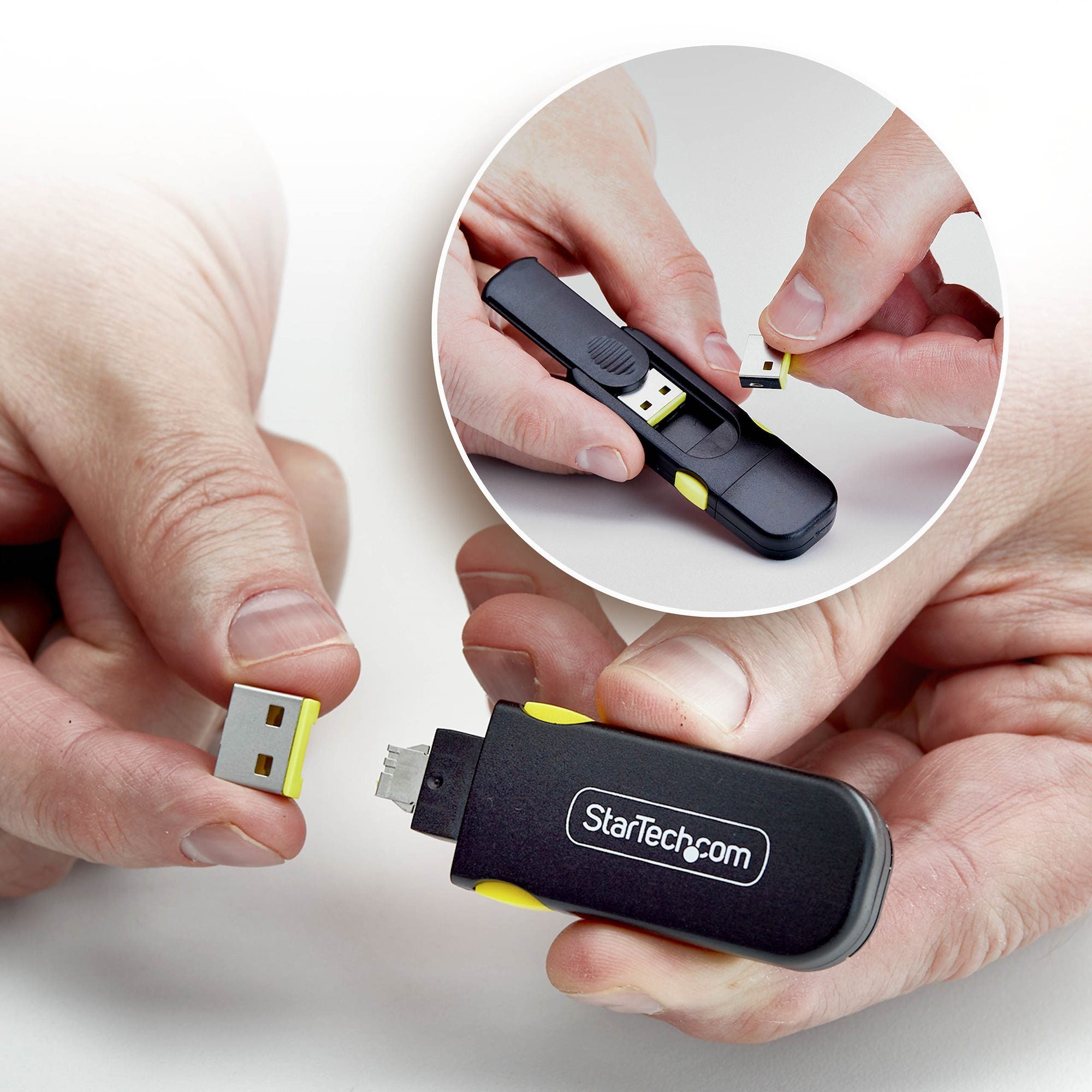 USB-A Port Blocker Key 4x USB-A Plugs