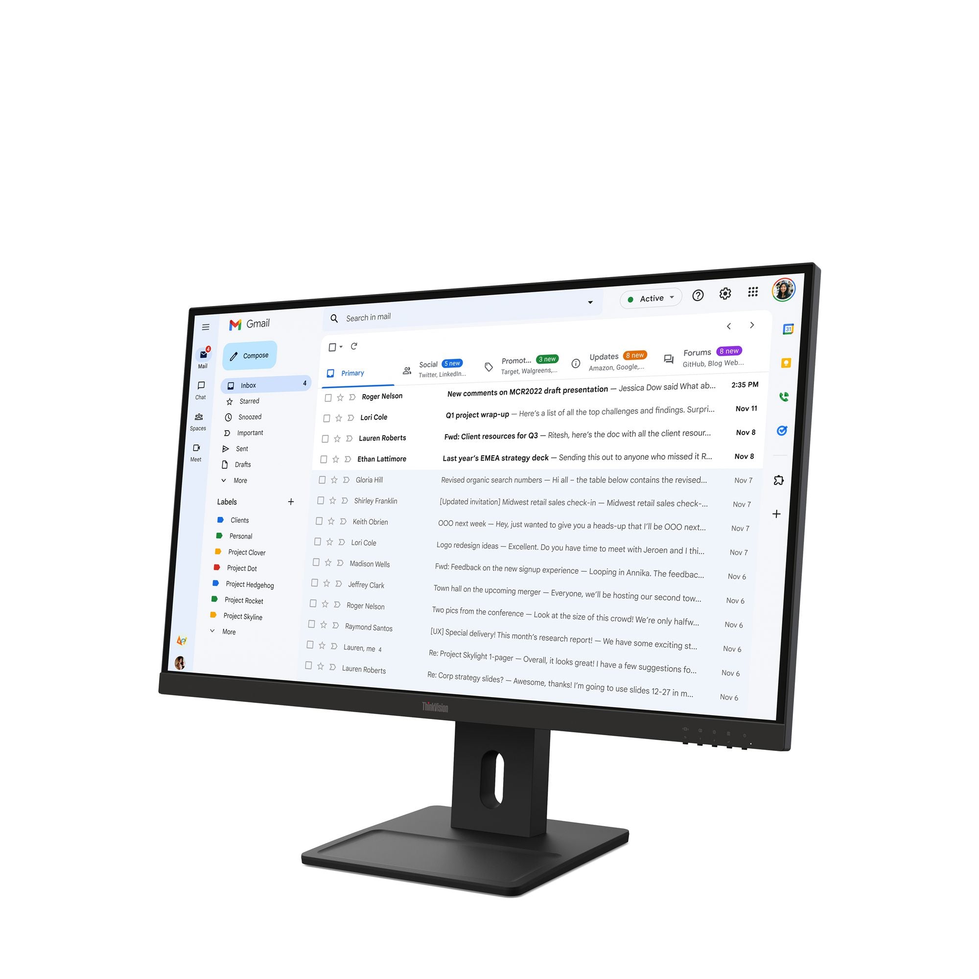 LENOVO ThinkVision E27-40 LED Écran 27p 1920x1080 Full HD (1080p) IPS 300cd/m2 1500:1 4ms HDMI VGA DisplayPort speakers 3y