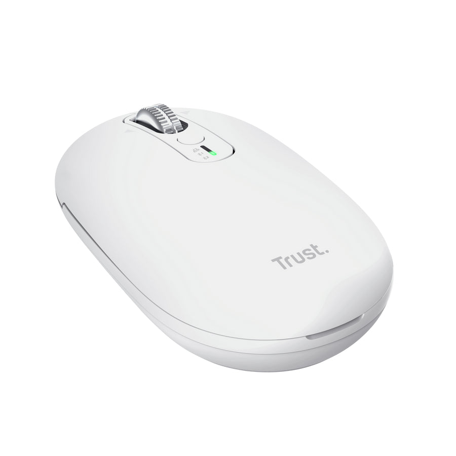 TRUST Souris sans fil SERON hyperscroll multi-connexion rechargeable blanc