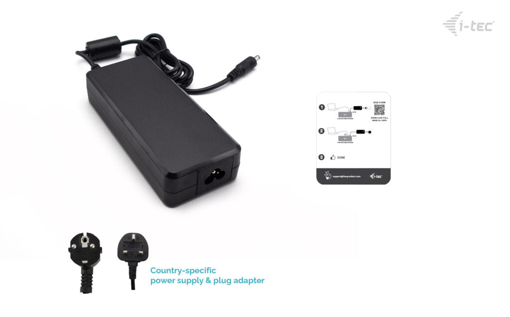 I-TEC DC adapter 22V 5.9A 130W Accessory for Selected i-tec Docking Stations