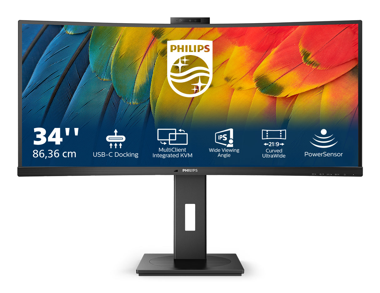 PHILIPS 34B1U5600CH/00 34p LCD Monitor VGA HDMI DP